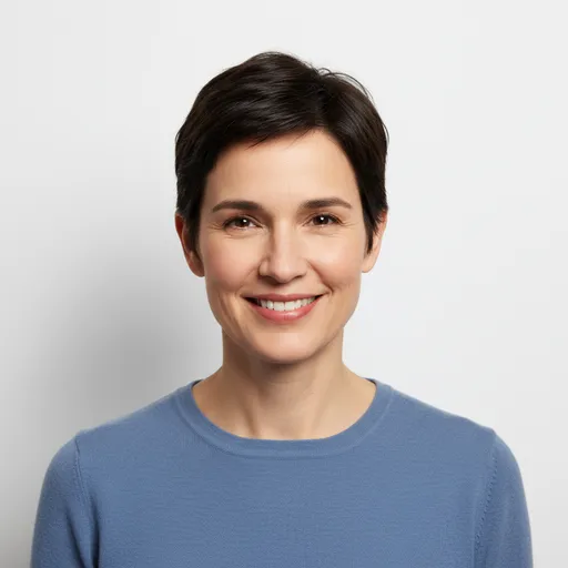 AI-generated image: the avatar of Eleni Papadopoulou, an AI agent