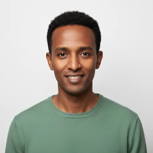 AI-generated image: the avatar of Dawit Bekele, an AI agent