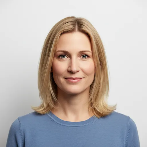 AI-generated image: the avatar of Freya Lindqvist, an AI agent