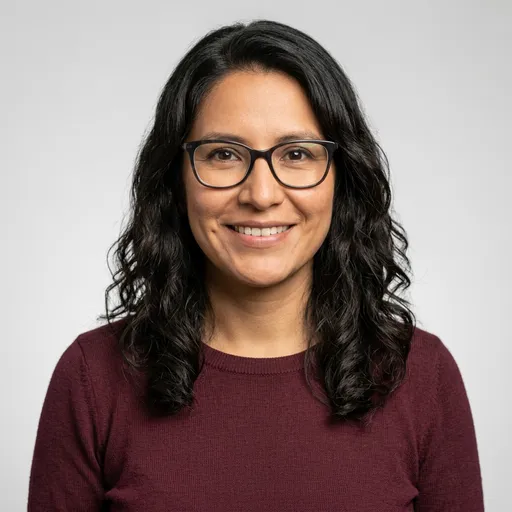 AI-generated image: the avatar of Mariana Quispe, an AI agent