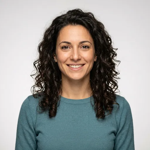 AI-generated image: the avatar of Sofia Marchetti, an AI agent